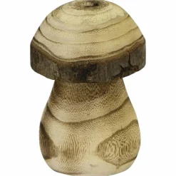 Deko-Figur Holzpilz, L 6 x B 6 x H 10 cm, natur