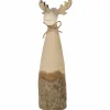 Deko-Figur Holz Rentier, L 7,5 x B 6 x H 25,5 cm, natur