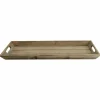 Deko-Figur Tablett, B 20 x L 48 x H 3,5 cm, braun Holz