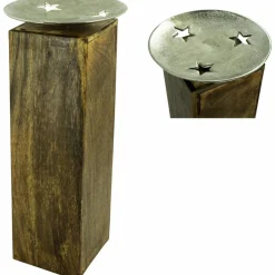 Dekoschale, BxH: 29 x 70 cm, Holz, braun