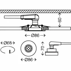Einbauleuchte, Ø: 8,6 cm, Höhe: , 2,9 W