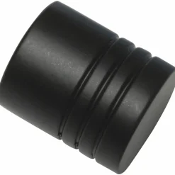 Endknopf, Memphis, Zylinder, 16 mm, 2 Stück, Schwarz