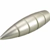 Endstück »Bullet mit Rille«, chrom matt, Metall