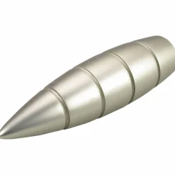 Endstück »Bullet mit Rille«, chrom matt, Metall