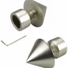 Endstück »Kegel«, chrom matt, Metall