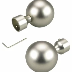 Endstück, Kugel, 16 mm, 2 Stück, Silber