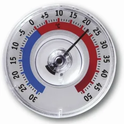 Fensterthermometer, Breite: 8 cm, Kunststoff