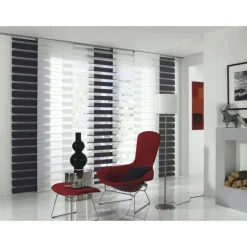 Flächenvorhang, BxHxL: 60 x 245 x 245 cm, Grau
