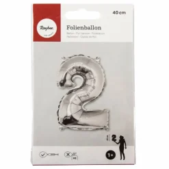 Folienballon, Folie, silberfarben