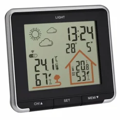 Funk-Wetterstation, Breite: 13,8 cm, Temperaturbereich: -30 bis 70 °C