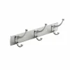 Garderobenleiste, Silber, 3 Haken, Aluminium/Zinkdruckguss, Silber, Aluminium, 320 x 85 x 110 mm