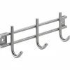 Garderobenleiste, Silber, 3 Haken, Edelstahl, Silber, Edelstahl, 85 x 220 x 55 mm