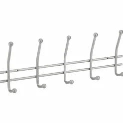 Garderobe, Silber, 5 Haken, Edelstahl, Silber, Edelstahl, 155 x 450 x 60 mm