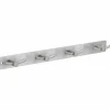 Garderobe, Silber, 4 Haken, Edelstahl, Silber, Edelstahl, 35 x 370 x 35 mm