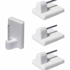 Gardinenhaken, Klebehaken, Weiß, 4 Stück