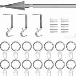 Gardinenstange, Länge: 8 cm, 1-läufig, Metall