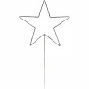 Gartenstab Stern am Stab, B30xH30 cm + 80 cm Stab grau