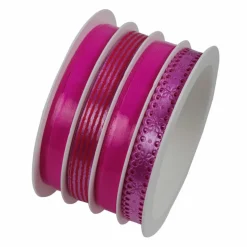 Geschenkband, Multispule, Taft, Länge: 1600 cm, pink