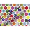 Geschenkpapier Happy Birthday Kreise, 1,5 m x 70 cm
