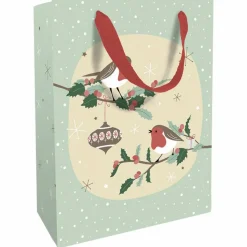 Geschenktasche Bird Romance, 25x33x11 cm, matt