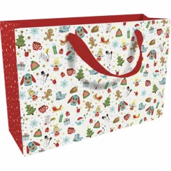 Geschenktasche Winterfreuden, 32x22x10 cm, mit Heissfolie