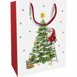 Geschenktasche X-mas Eve, 25x33x11 cm, glänzend