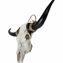 Geweih, Bison, Polyresin, braun/weiß