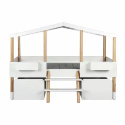 Hochbett, BxL: 207 x 1520 cm, Mitteldichte Faserplatte (MDF) / Holz