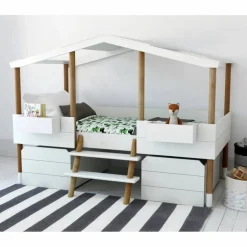 Hochbett, BxL: 207 x 1520 cm, Mitteldichte Faserplatte (MDF) / Holz
