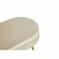 Hocker, Höhe: 40 cm, beige/goldfarben