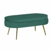 Hocker, Höhe: 40 cm, grün/goldfarben