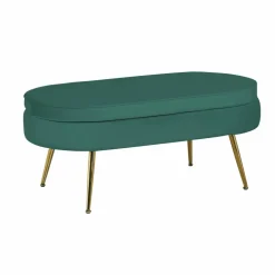 Hocker, Höhe: 40 cm, grün/goldfarben