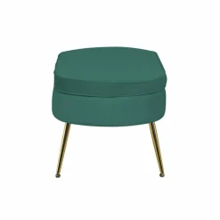 Hocker, Höhe: 40 cm, grün/goldfarben