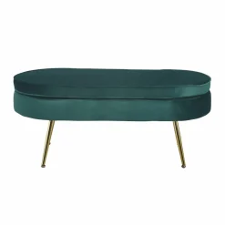 Hocker, Höhe: 40 cm, grün/goldfarben