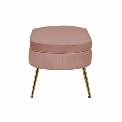 Hocker, Höhe: 40 cm, rose/goldfarben