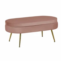 Hocker, Höhe: 40 cm, rose/goldfarben