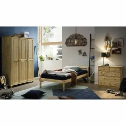 Holzbett, BxHxL: 98 x 61 x 207 cm, Fichtenholz