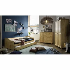Holzbett, BxHxL: 208 x 66 x 97 cm, Kiefernholz