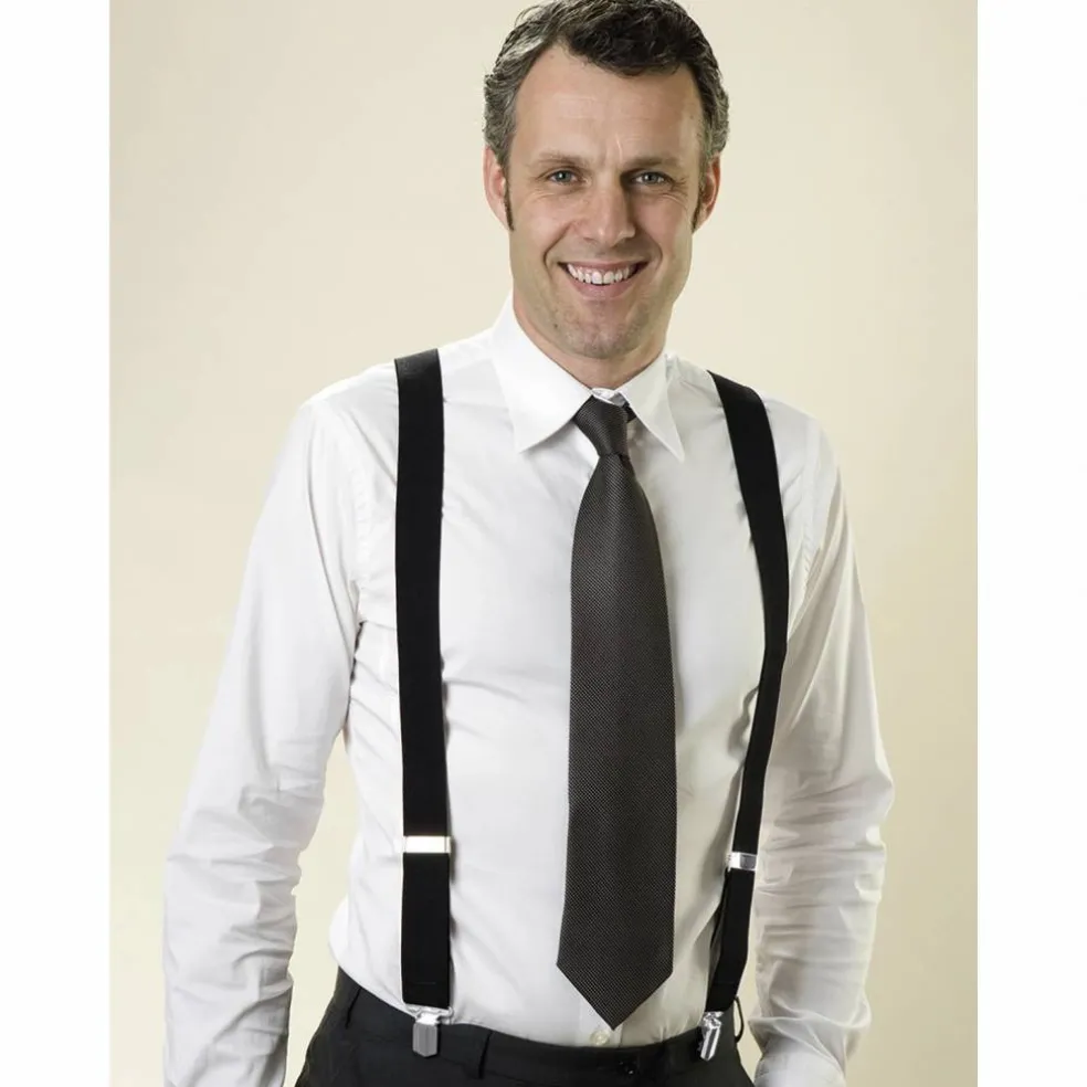 Hosenträger, Länge: 82 - 125 cm, schwarz