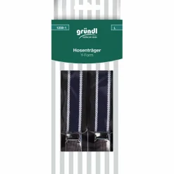 Hosenträger, schwarz/weiß/blau, Polyester/Elastodien
