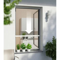 Insektenschutz Rollo Fenster, BxL: 160 x 160 cm, In Breite und Höhe kürzbar