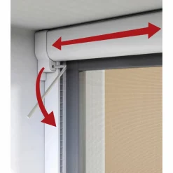 Insektenschutz Rollo Fenster, BxL: 160 x 160 cm, In Breite und Höhe kürzbar