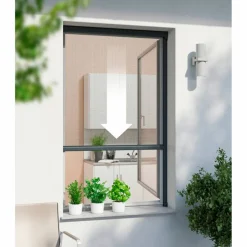 Insektenschutz Rollo Fenster, BxL: 160 x 160 cm, In Breite und Höhe kürzbar