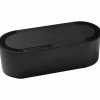 Kabelbox, groß, Schwarz, oval, 415 x 165 x 135 mm