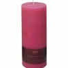 Kerze »Raureif«, fuchsia, rustikal/einfarbig, 1 Stück