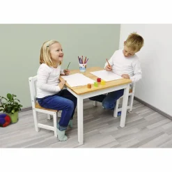 Kinderstuhl, BxHxL: 26 x 55 x 26 cm, weiß/natur