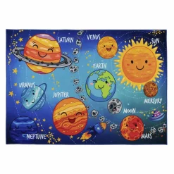 Kinder-Teppich »Torino Kids«, Polyester, blau/orange