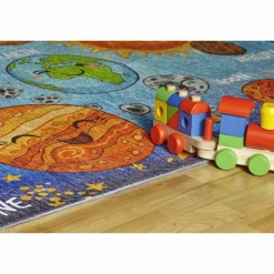 Kinder-Teppich »Torino Kids«, Polyester, blau/orange