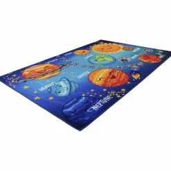 Kinder-Teppich »Torino Kids«, Polyester, blau/orange