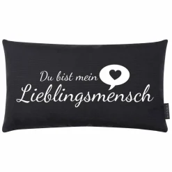 Kissen, (BxL): 30 x 50 cm, anthrazit